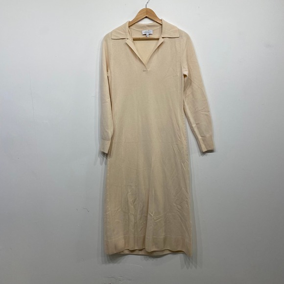 & Other Stories Dresses & Skirts - &‎ Other Stories Wool Knit Polo Midi Dress Cream Beige Womens S